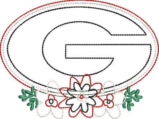 GA Floral Applique Quick Stitch Design