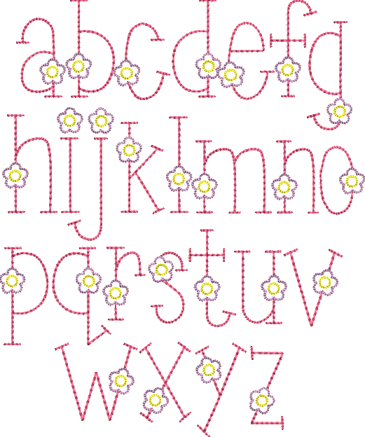 Poppy Mae Bean Stitch Font Machine Embroidery Font BX included