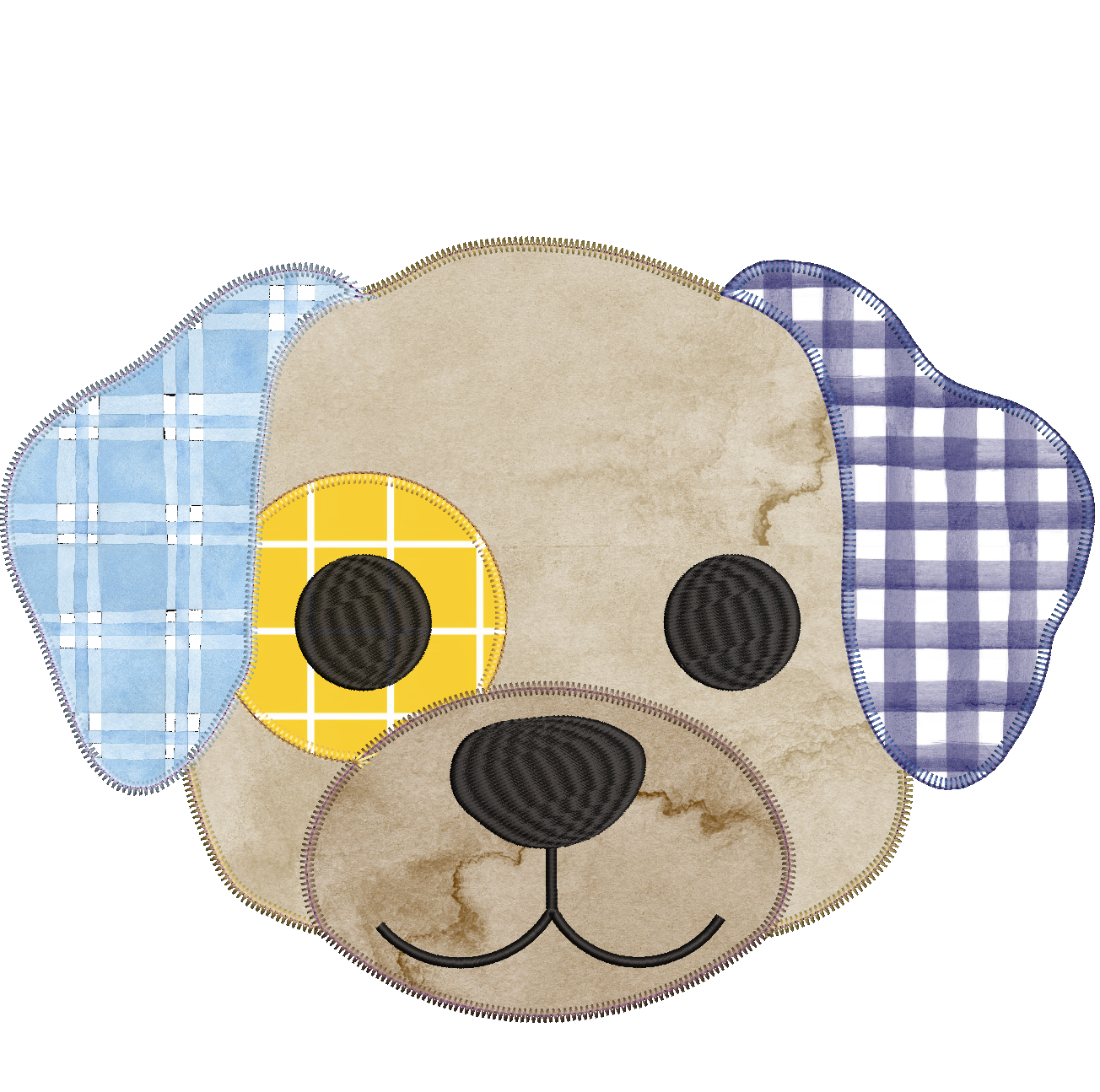 Patchwork Labrador Retriever Applique