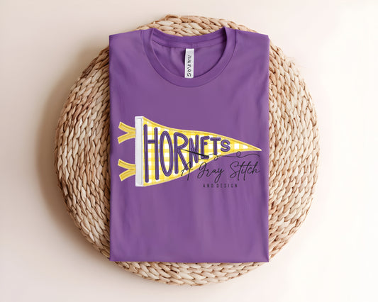 Hornets Handlettered Pennant Flag