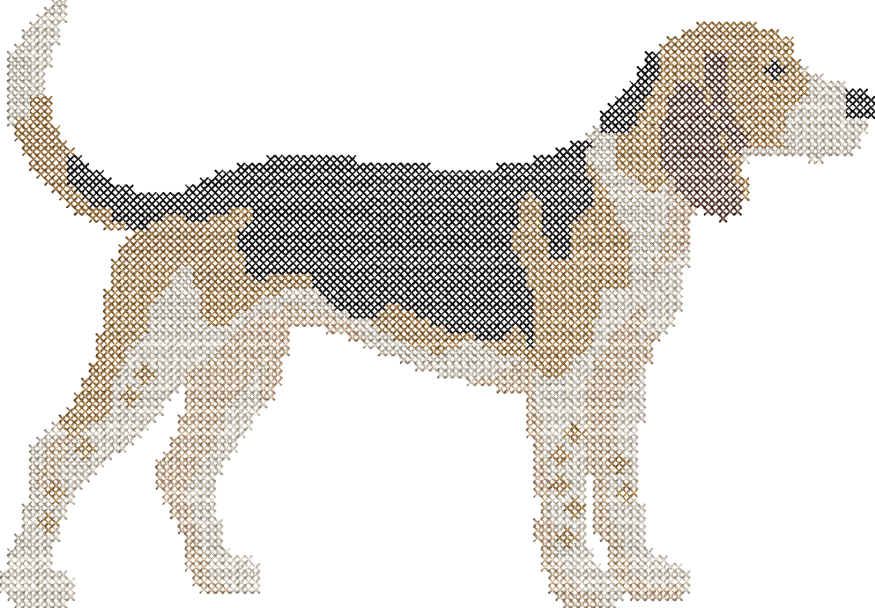 Cross Stitch Hound Mascot