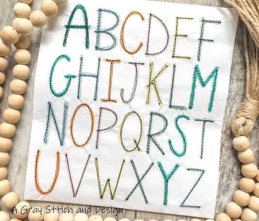 Shadow Scratch Embroidery Font 3-in-1 Embroidery Fonts Quick Stitch BX included