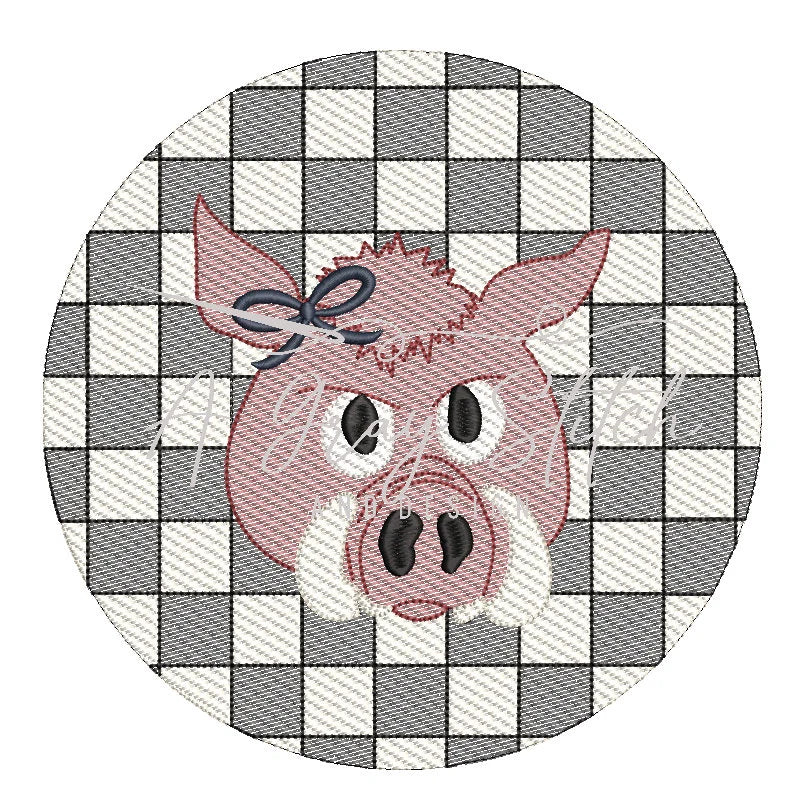 College Team Check Sketch Mascots Bundle for Machine Embroidery