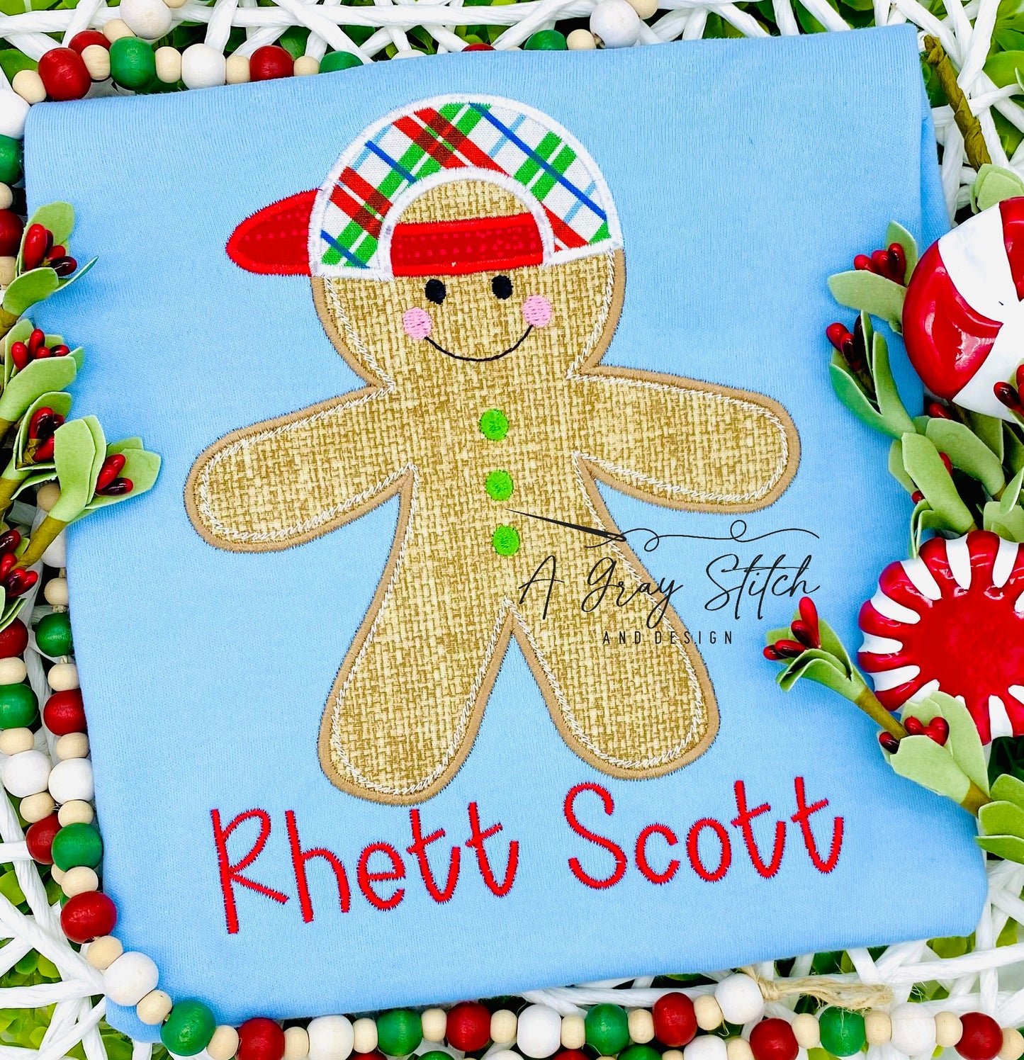 Satin Stitch Gingerdude Applique Design