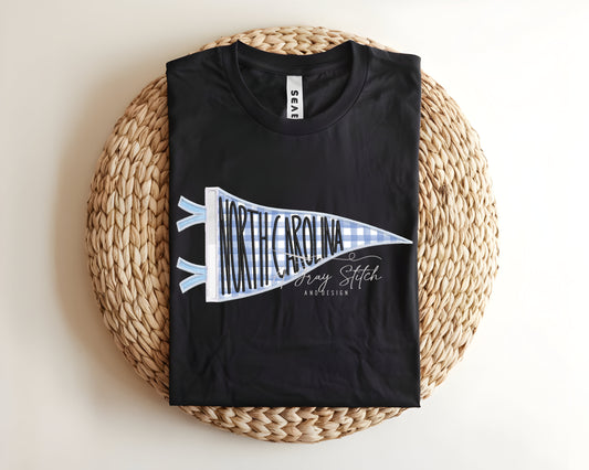 North Carolina Handlettered Pennant Flag