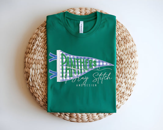 Panthers Handlettered Pennant Flag