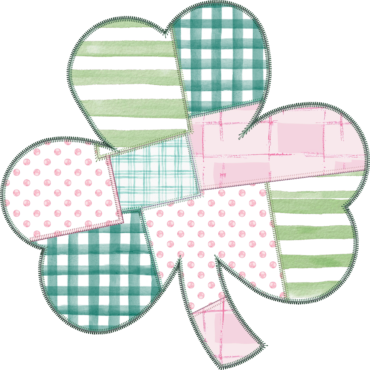 Patchwork Shamrock Applique
