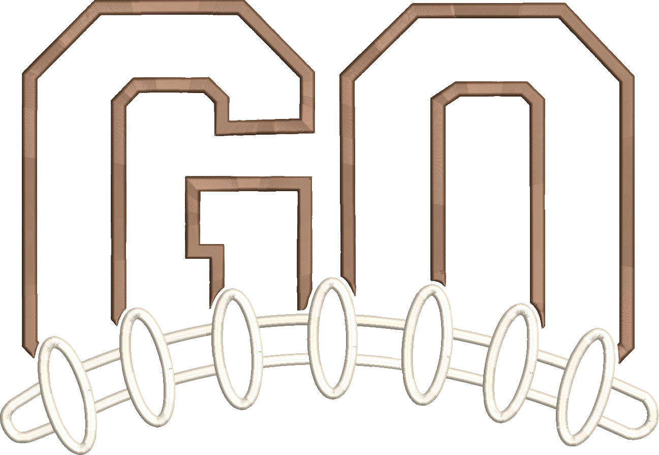 Puff Embroidery Football Laces GO