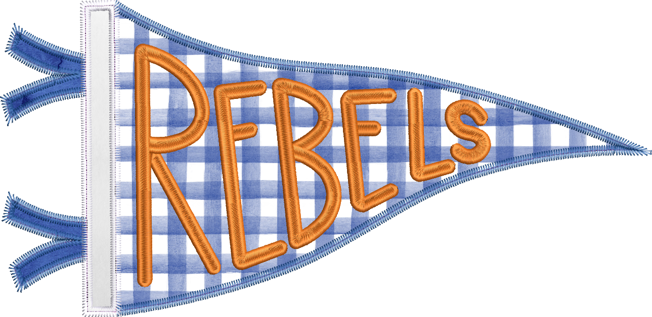 Rebels Handlettered Pennant Flag
