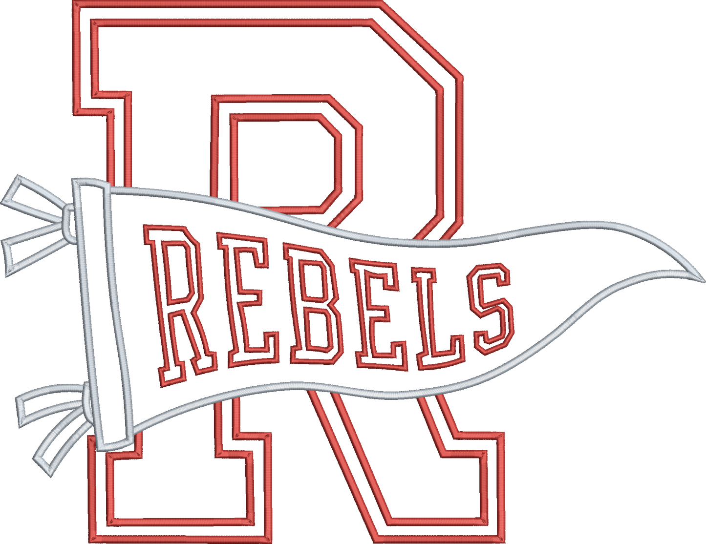 Rebels Varsity Letter Pennant
