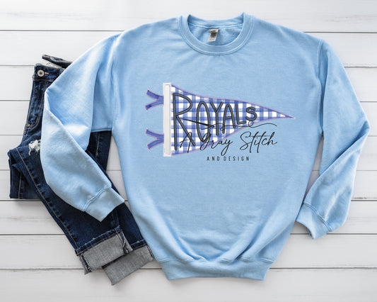 Royals Handlettered Pennant Flag