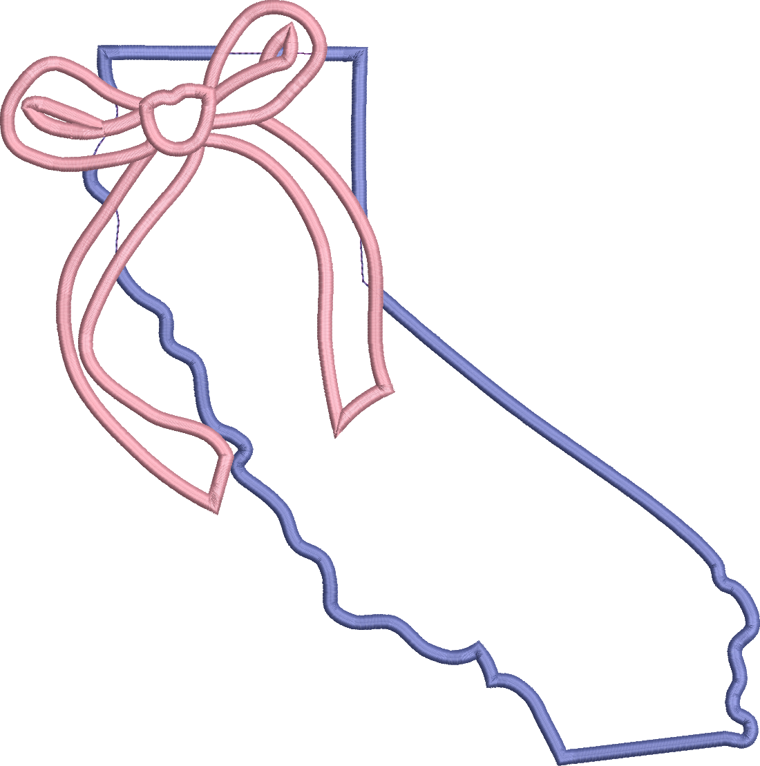 Satin Stitch Coquette State of California