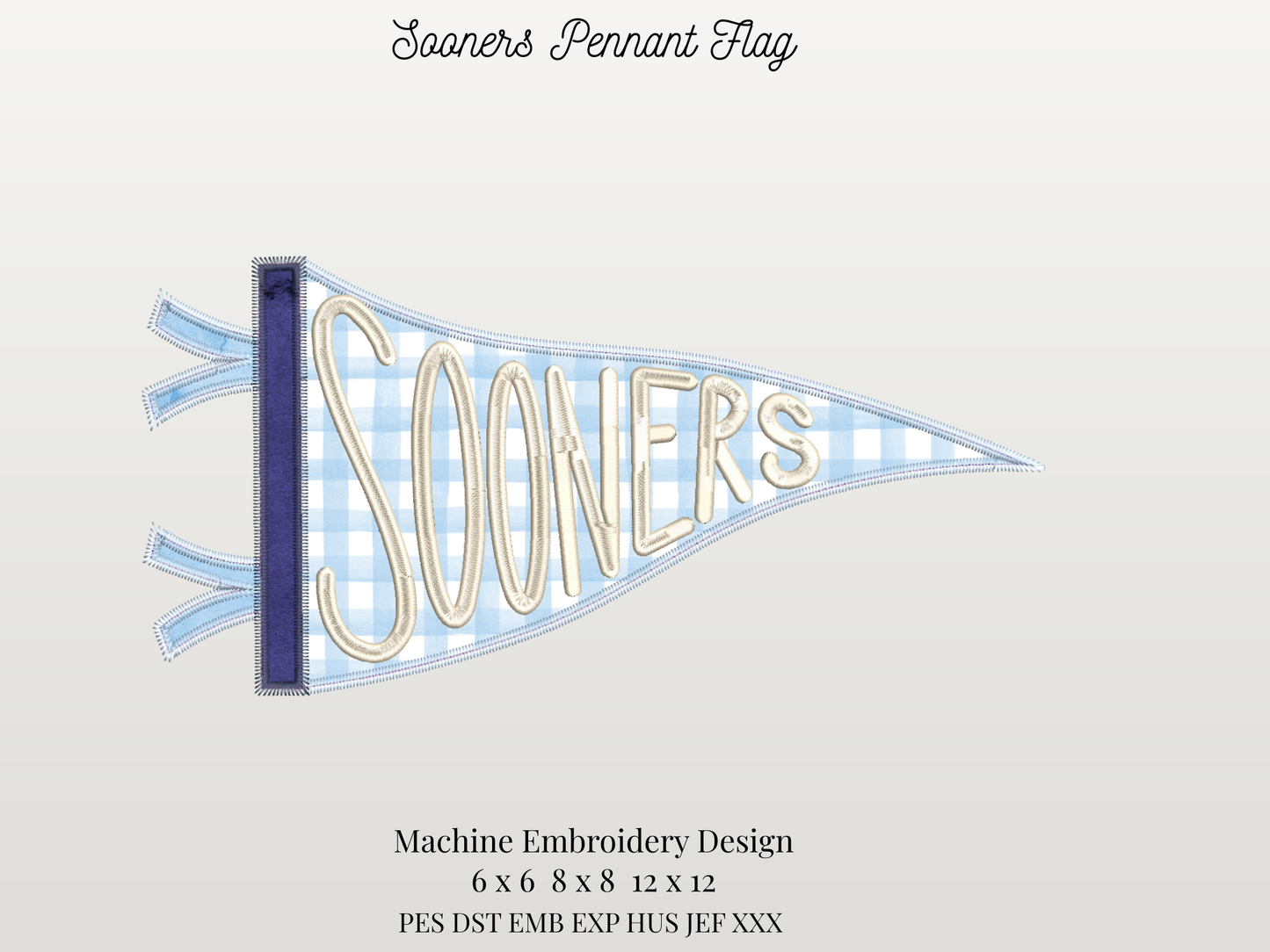 Sooners Handlettered Pennant Flag
