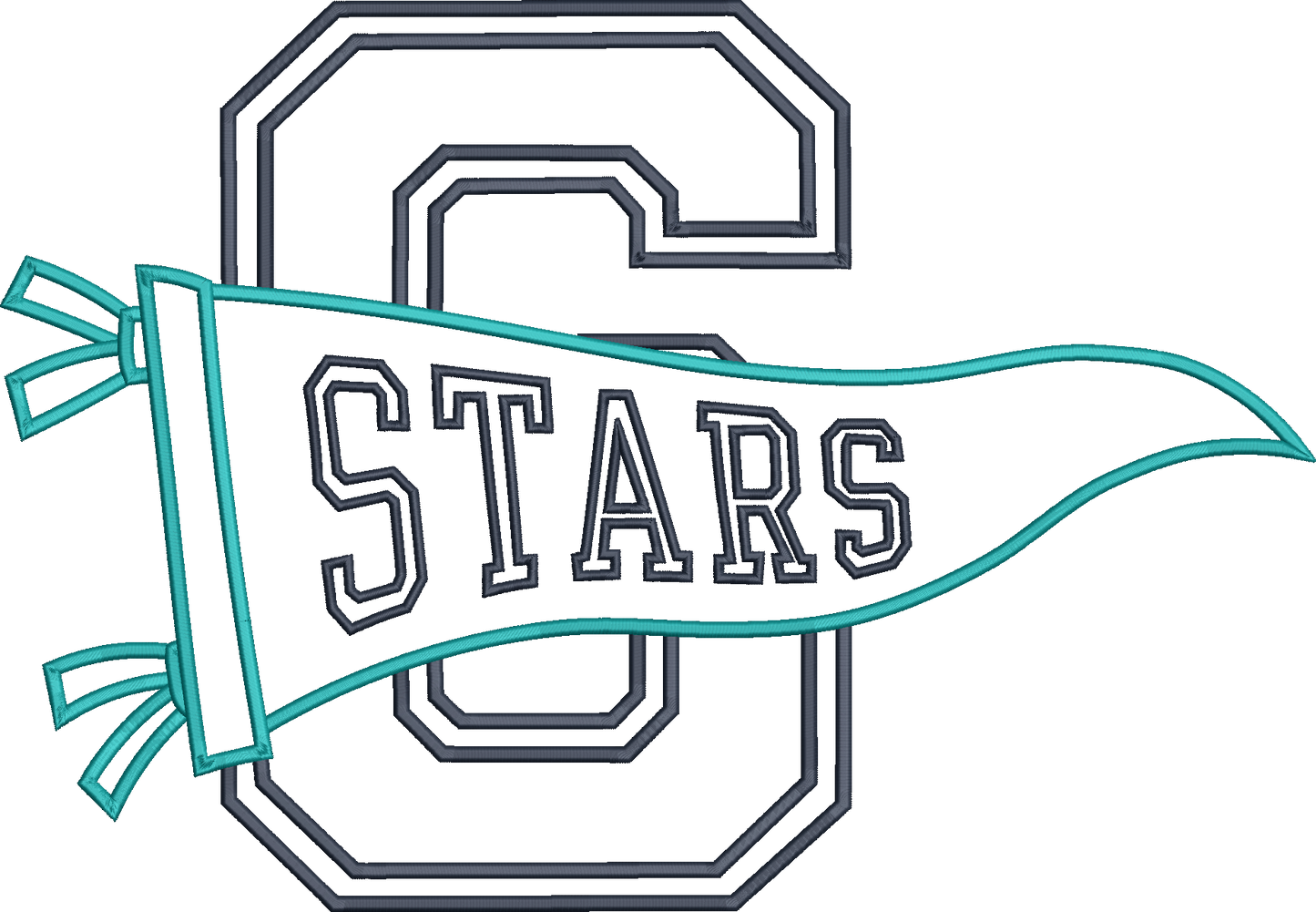 Stars Varsity Letter Pennant