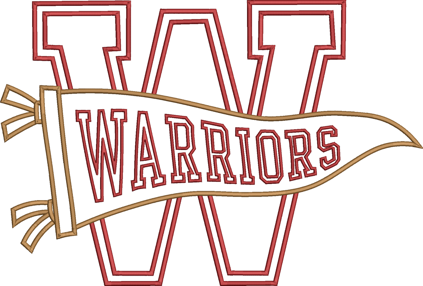 Warriors Varsity Letter Pennant
