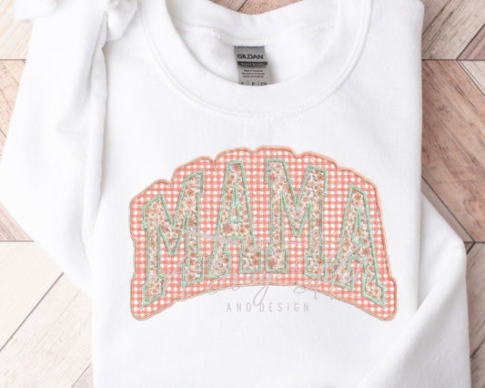 Quilted MAMA Double Stack Applique Design