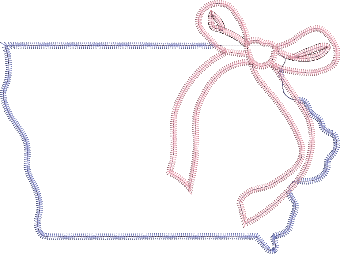 Zig Zag Stitch Coquette State of Iowa