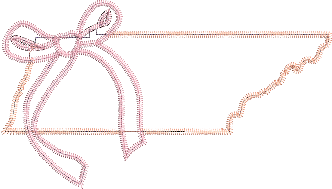 Zig Zag Stitch Coquette State of Tennessee