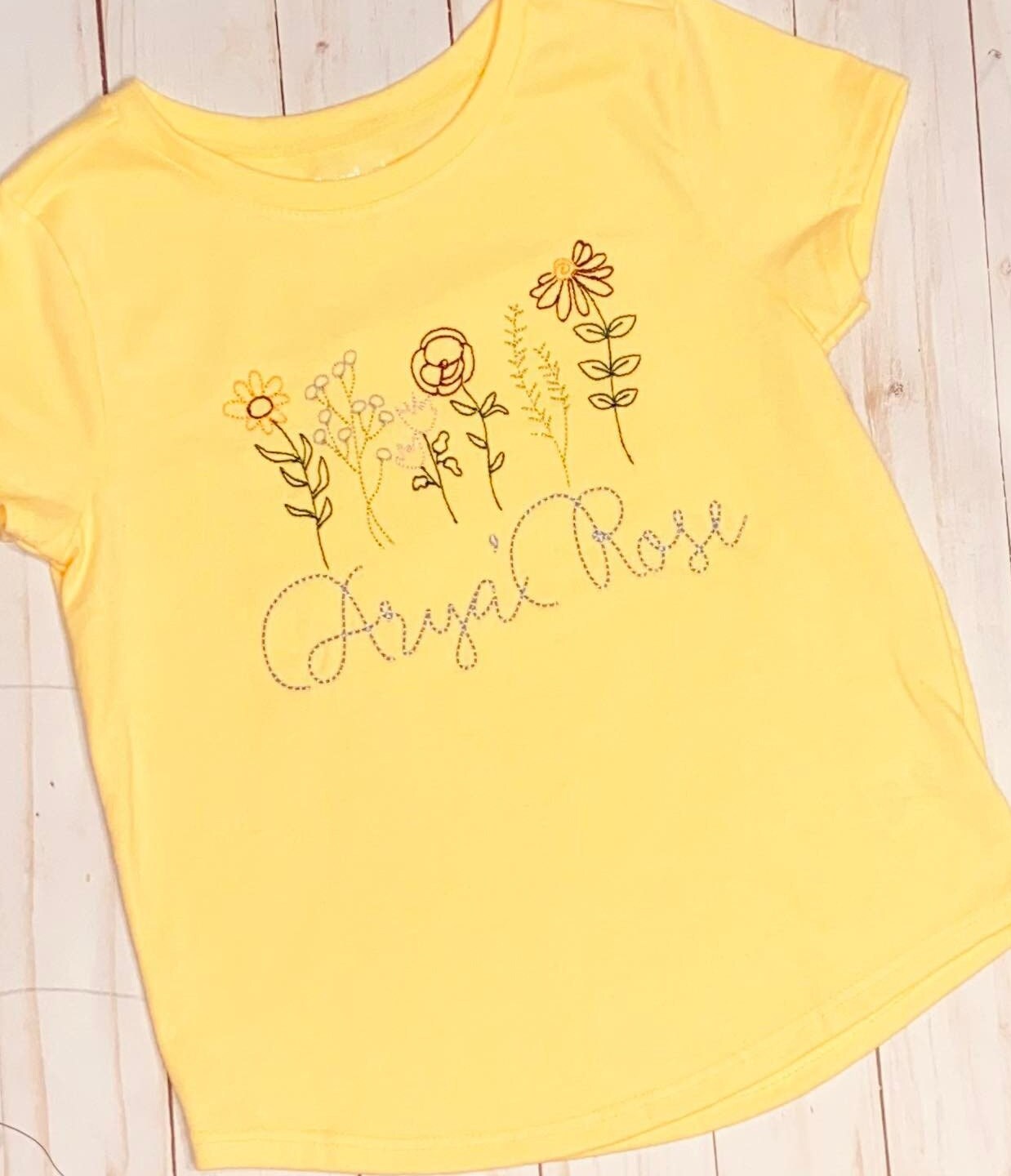 Doodle Flowers Embroidery Design Quick Stitch Vintage Bean Stitch Floral Embroidery Design