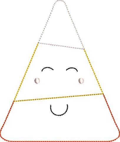 Boy Candy Corn Cutie Quick Stitch Applique Design
