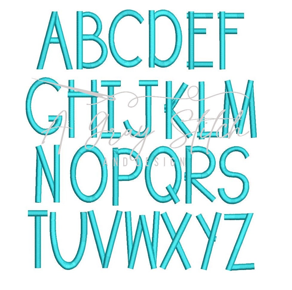 Sadie Hawkins Satin Machine Embroidery Font Alphabet BX included