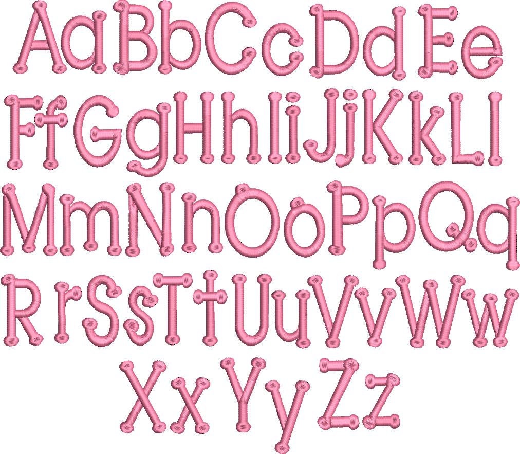 Polka Pop Embroidery Satin Machine Embroidery Font Alphabet BX included