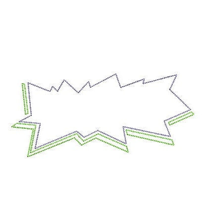 90s Name Frame Bean Stitch Applique Quick Stitch Machine Embroidery Design