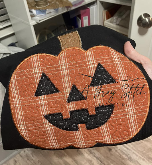 Quilted Jack O Lantern Applique Design