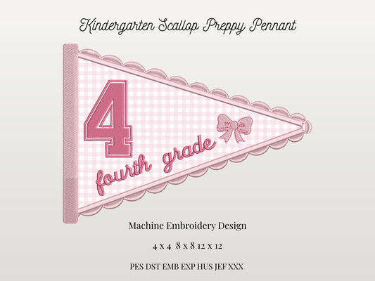 Fourth Grade Scallop Pennant