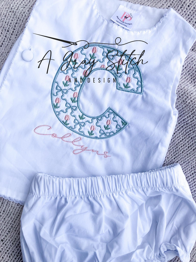 Tulips Grandmillenial Font – A Gray Stitch and Design
