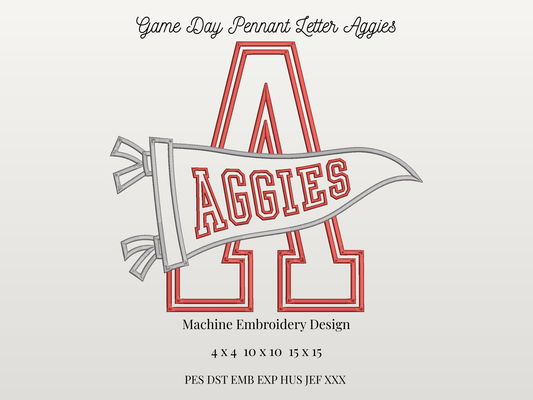 Aggies Varsity Letter Pennant