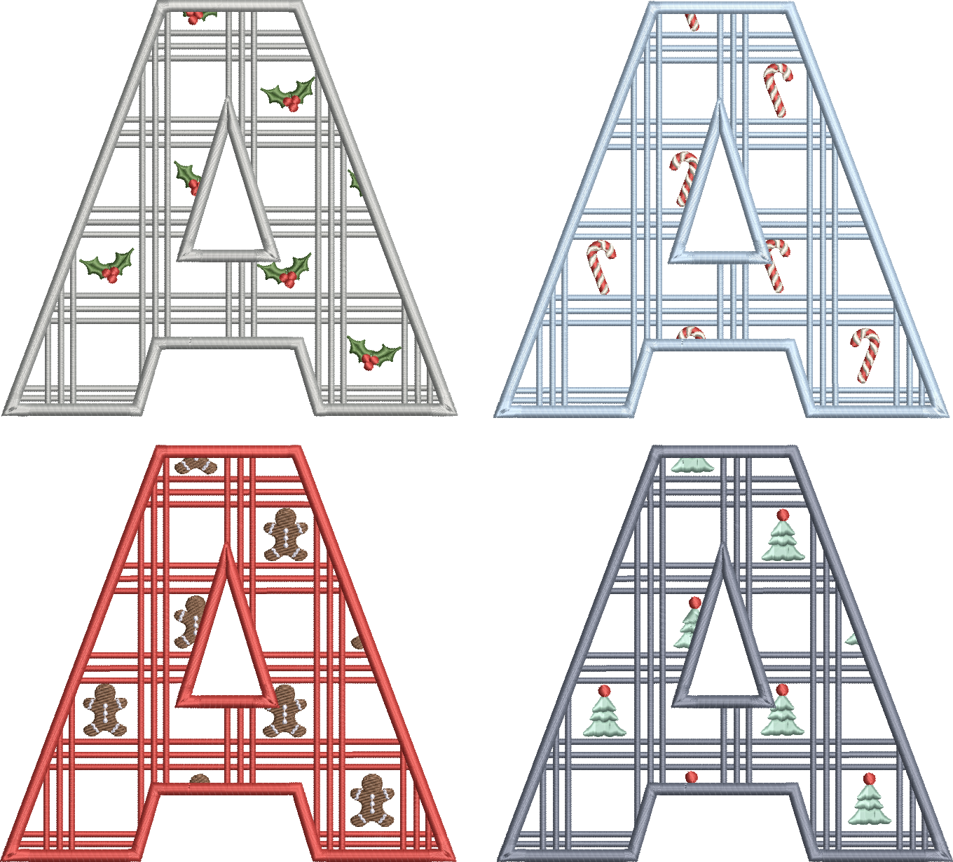 Plaid Christmas Alphabet Bundle