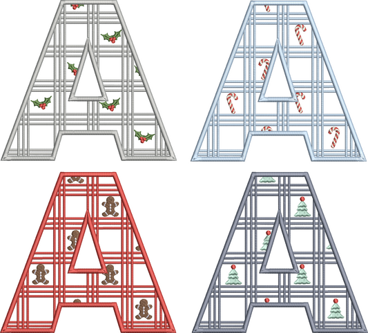 Plaid Christmas Alphabet Bundle