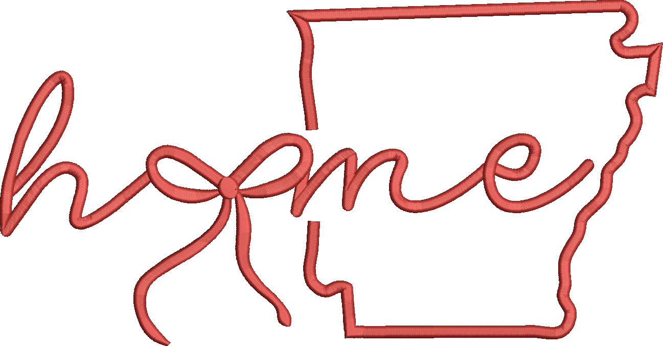 Arkansas Home 3D Puff and Satin