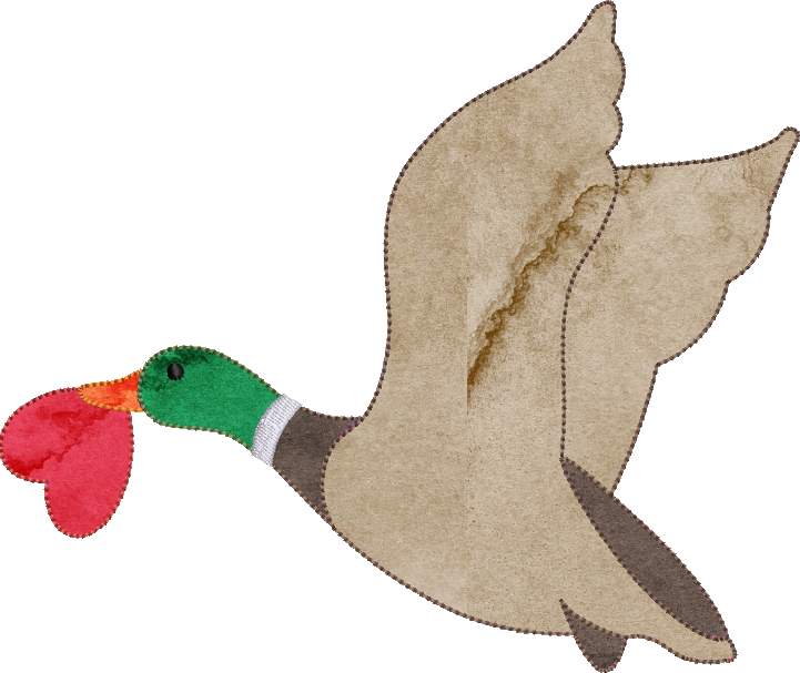 Bean Stitch Applique Valenduck