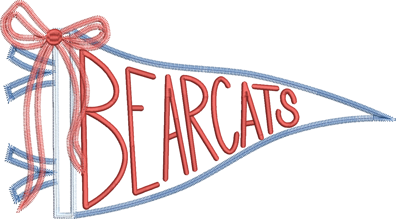 Bearcats Handlettered Pennant Flag