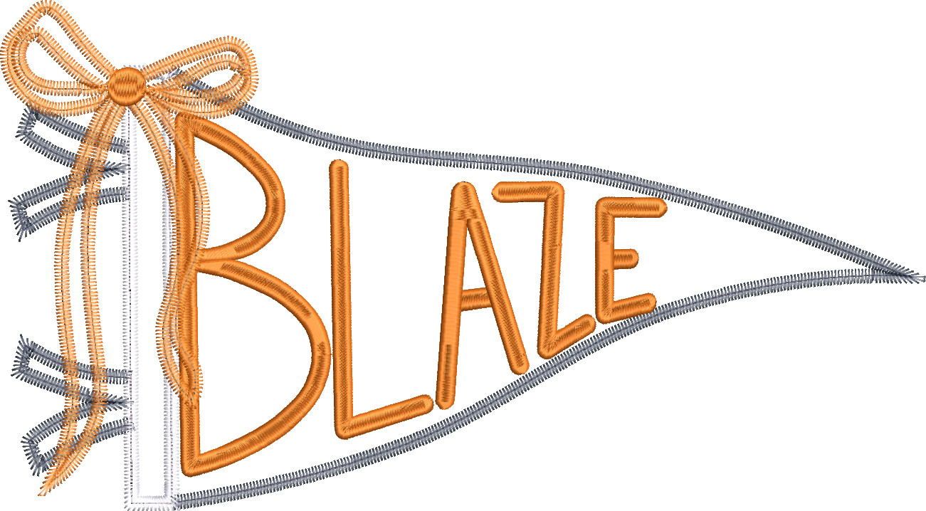 Blaze Handlettered Pennant Flag