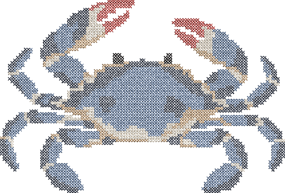 Cross Stitch Blue Crab
