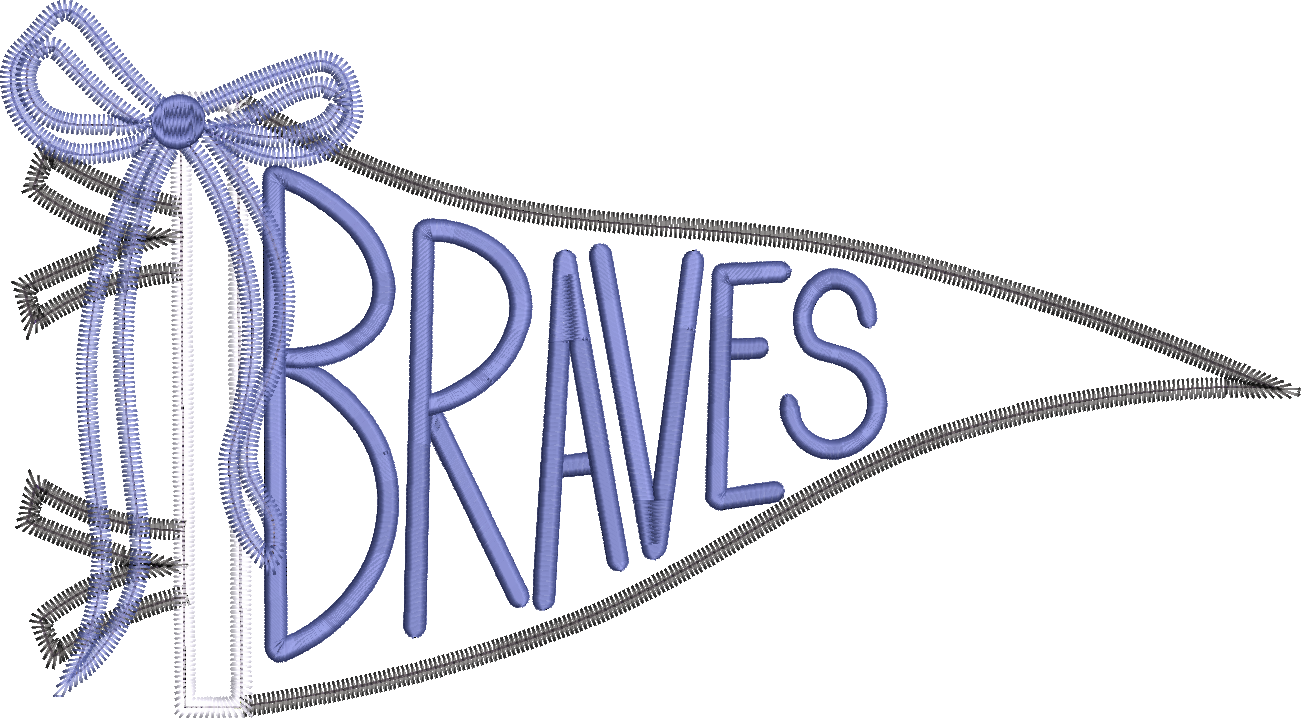Braves Handlettered Pennant Flag