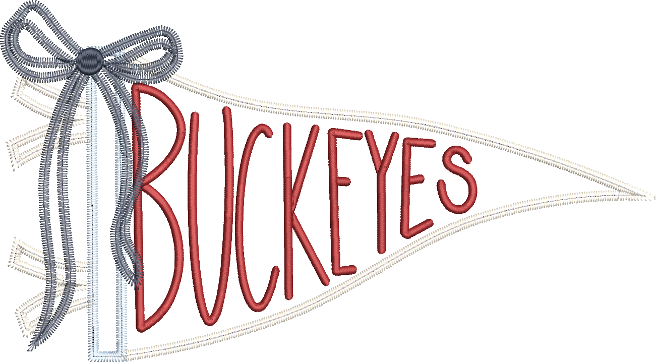 Buckeyes Handlettered Pennant Flag