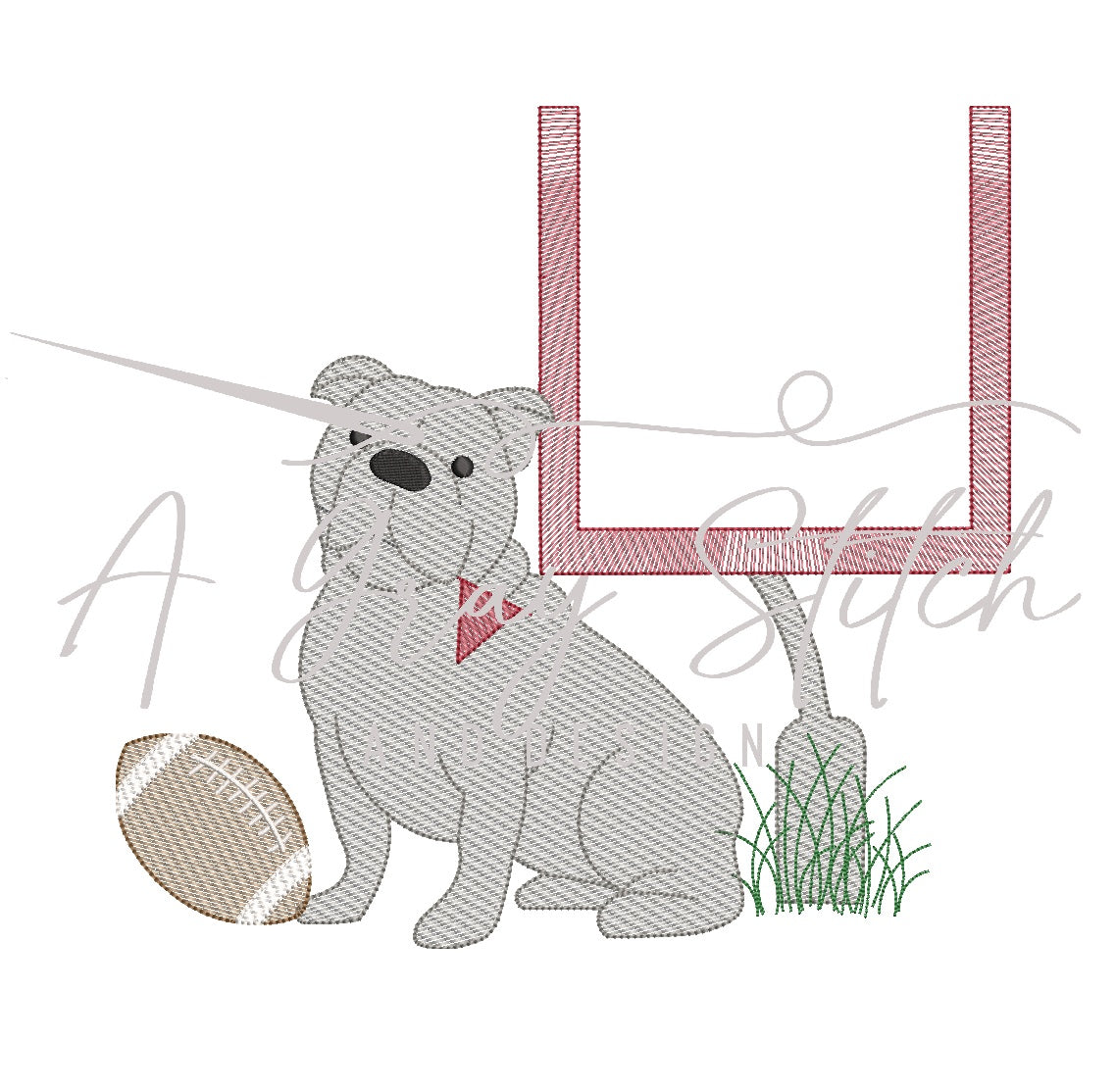 Sketch Game Day Bulldog Boy