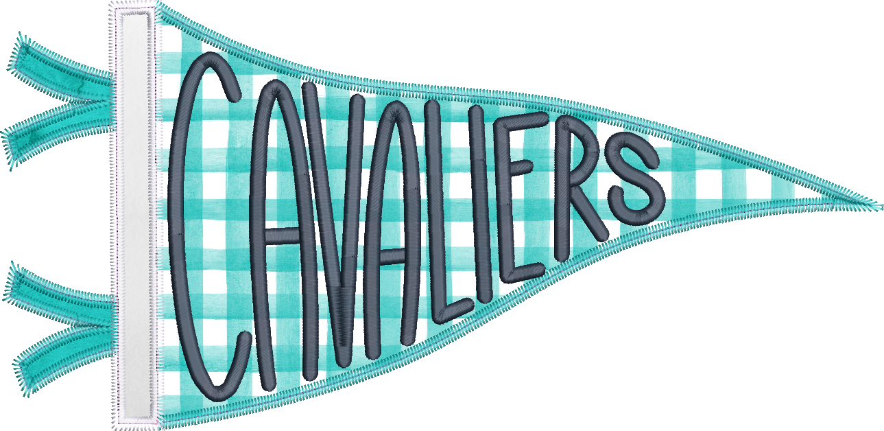 Cavaliers Handlettered Pennant Flag