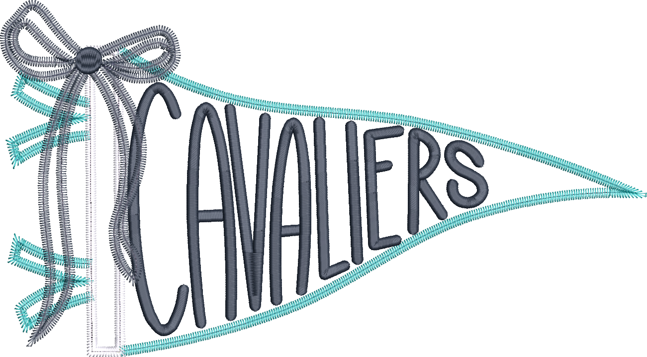 Cavaliers Handlettered Pennant Flag