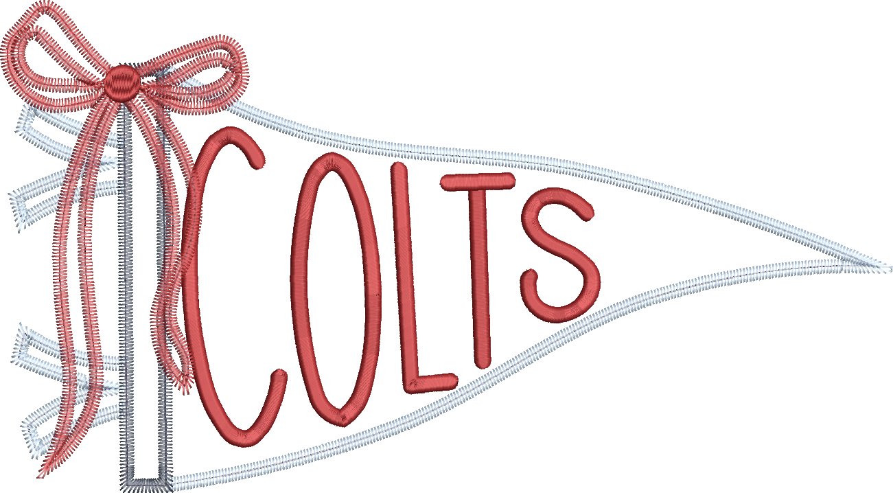 Colts Handlettered Pennant Flag