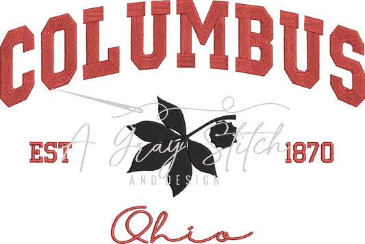 Columbus Collegiate Embroidery Design