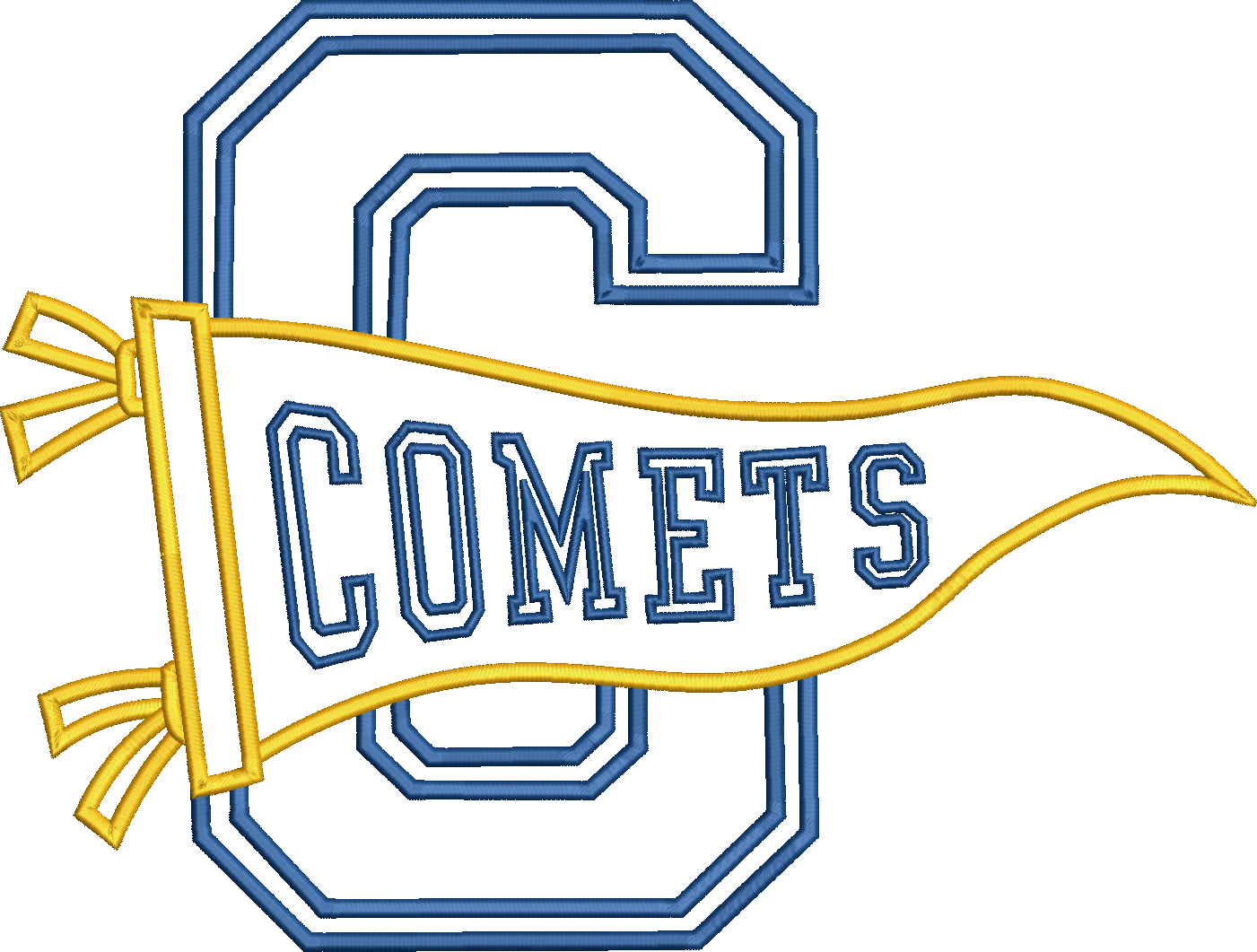 Comets Varsity Letter Pennant