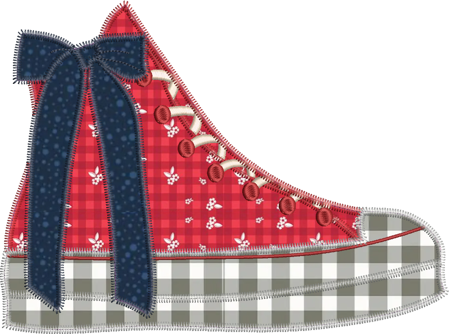 Zig Zag Chuck Sneaker Applique Design