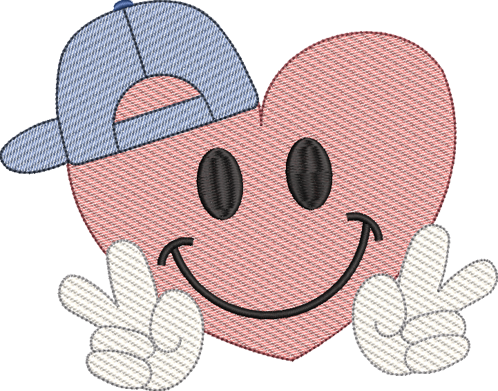 Sketch Fill Cool Dude Valentine's Day Machine Embroidery Quick Stitch