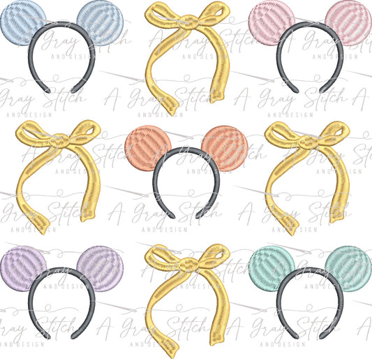 Coquette Mouse Ears Grid Design