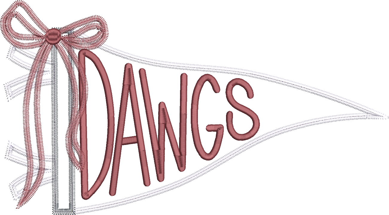 Dawgs Handlettered Pennant Flag
